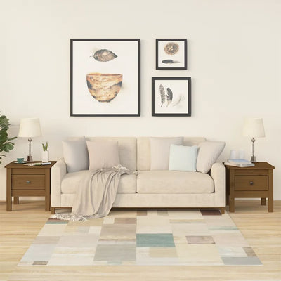 Hunajanruskea sivupöydät Gevisan 40x40x39cm (2 kpl, mänty)