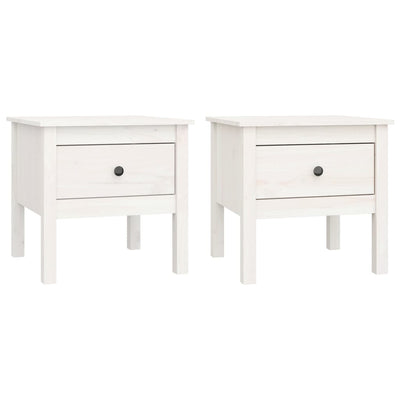Valkoinen sivupöydät Gevisan 50x50x49cm (2 kpl mänty)