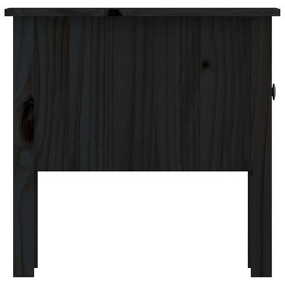 Sivupöydät 2 kpl musta 50x50x49 cm täysi mänty