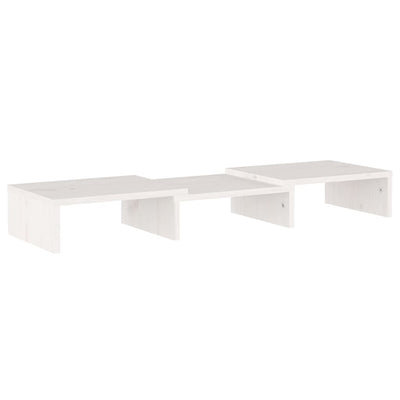 Näyttöteline valkoinen 60x24x10,5 cm täysi mänty
