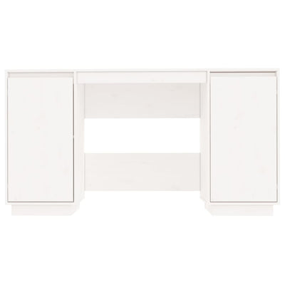 Työpöytä valkoinen 140x50x75 cm täysi mänty