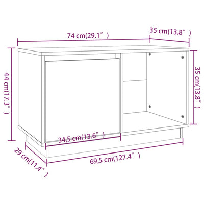 TV-taso 74x35x44 cm täysi mänty