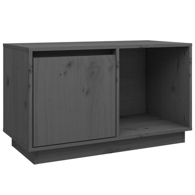 TV-taso harmaa 74x35x44 cm täysi mänty