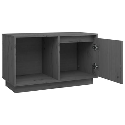 TV-taso harmaa 74x35x44 cm täysi mänty