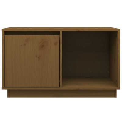 TV-taso hunajanruskea 74x35x44 cm täysi mänty
