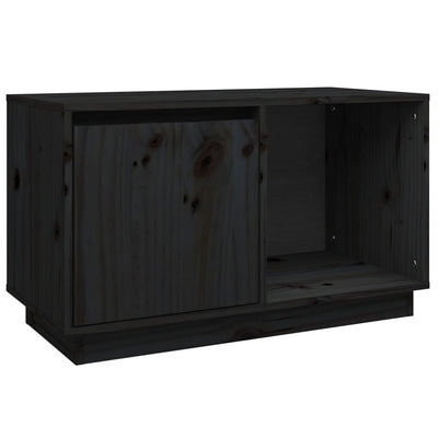TV-taso musta 74x35x44 cm täysi mänty