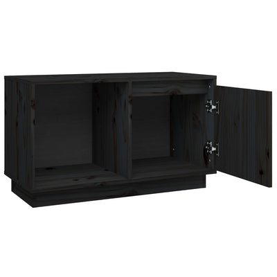 TV-taso musta 74x35x44 cm täysi mänty