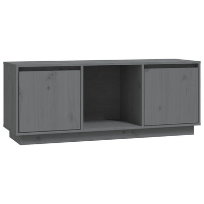 TV-taso harmaa 110,5x35x44 cm täysi mänty