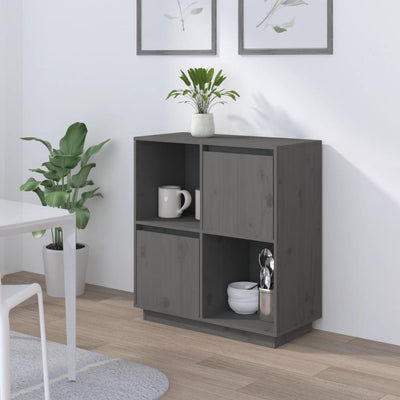 Senkki harmaa 74x35x80 cm täysi mänty
