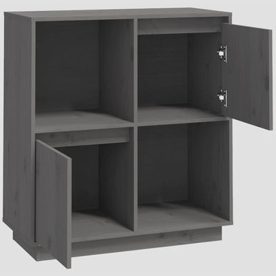 Senkki harmaa 74x35x80 cm täysi mänty