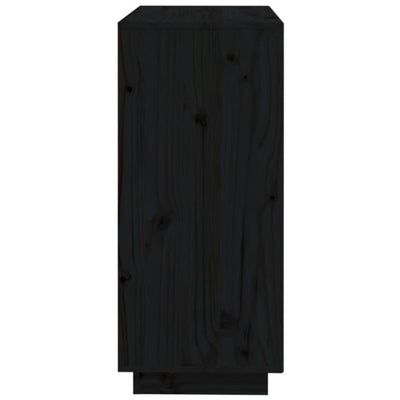 Senkki musta 74x35x80 cm täysi mänty