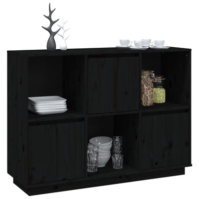 Senkki musta 110,5x35x80 cm täysi mänty