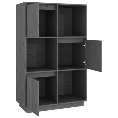 Kaappi harmaa 74x35x117 cm täysi mänty