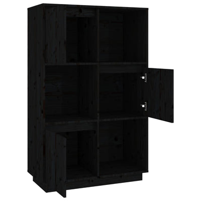 Kaappi musta 74x35x117 cm täysi mänty