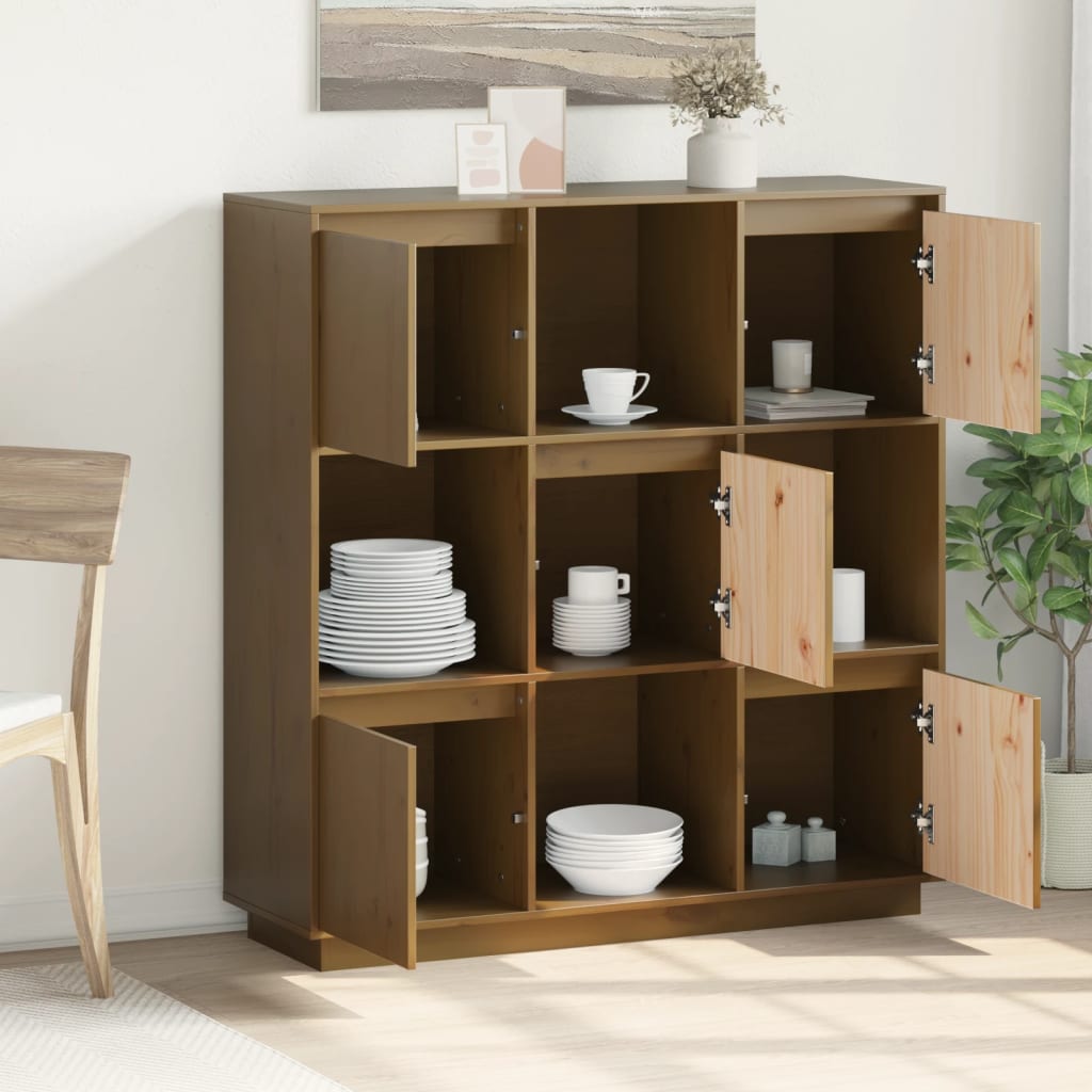 Hunajanruskea kaappi Fanilia 110,5x35x117cm (mänty)