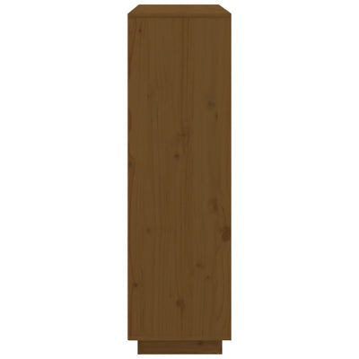 Kaappi hunajanruskea 110,5x35x117 cm täysi mänty