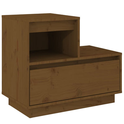 Yöpöydät 2 kpl hunajanruskea 60x34x51 cm täysi mänty