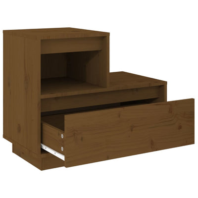 Yöpöydät 2 kpl hunajanruskea 60x34x51 cm täysi mänty