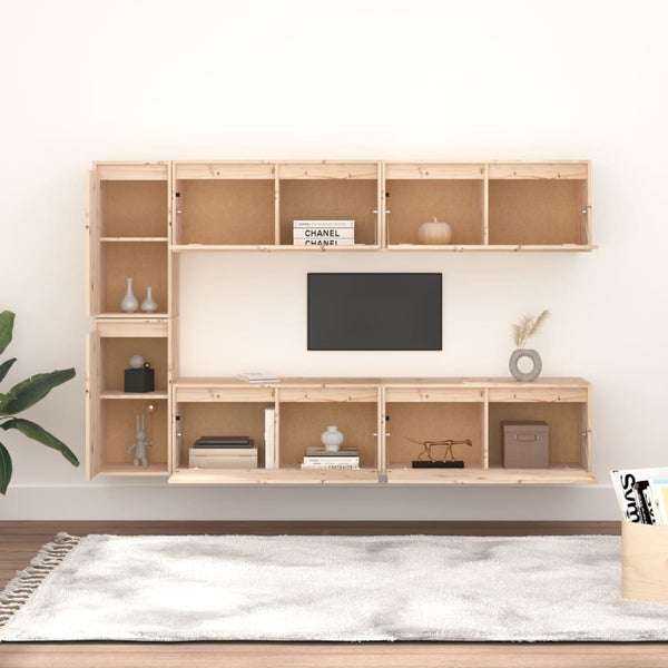 6 kpl TV-tasot täysestä männystä