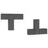 TV-tasot 6 kpl harmaa täysi mänty
