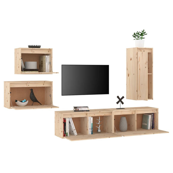 Täysi mänty TV-tasot 5 kappaletta