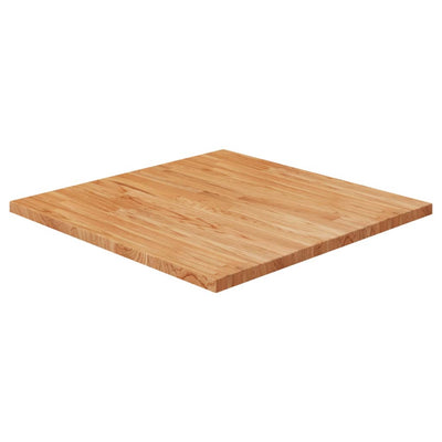 Pöytälevy neliö vaaleanruskea 70x70x2,5 cm käsitelty täystammi