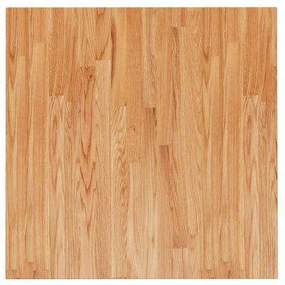 Pöytälevy neliö vaaleanruskea 70x70x2,5 cm käsitelty täystammi