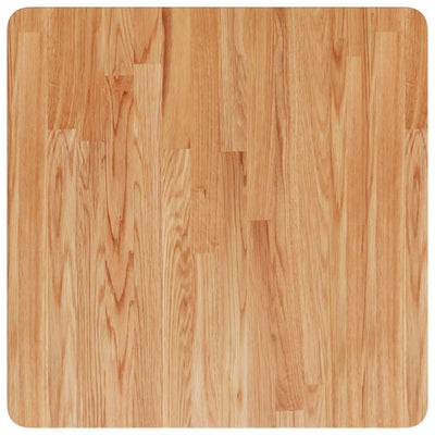 Pöytälevy neliö vaaleanruskea 60x60x4 cm käsitelty täysi tammi