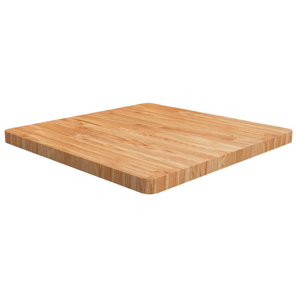 Pöytälevy neliö vaaleanruskea 70x70x4 cm käsitelty täysi tammi