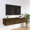 TV-seinäkaappi savutammi 88x26x18,5 cm tekninen puu
