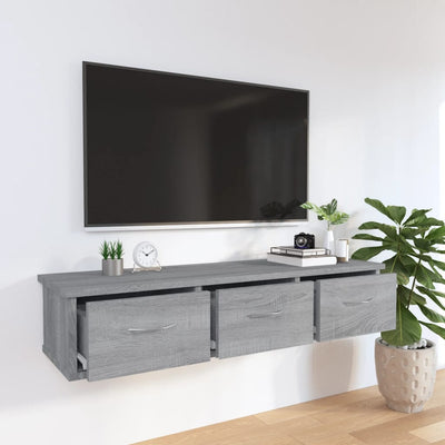 TV-seinäkaappi harmaa Sonoma 88x26x18,5 cm tekninen puu