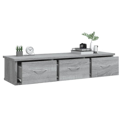 TV-seinäkaappi harmaa Sonoma 88x26x18,5 cm tekninen puu