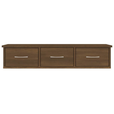 TV-seinäkaappi ruskea tammi 88x26x18,5 cm tekninen puu