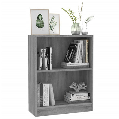 Kirjahylly harmaa Sonoma 60x24x76 cm tekninen puu