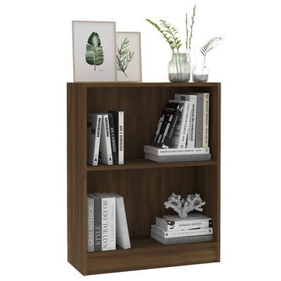 Kirjahylly ruskea tammi 60x24x76 cm tekninen puu
