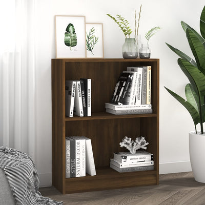 Kirjahylly ruskea tammi 60x24x76 cm tekninen puu