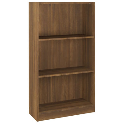 Kirjahylly ruskea tammi 60x24x109 cm tekninen puu