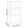 Kirjahylly ruskea tammi 60x24x109 cm tekninen puu