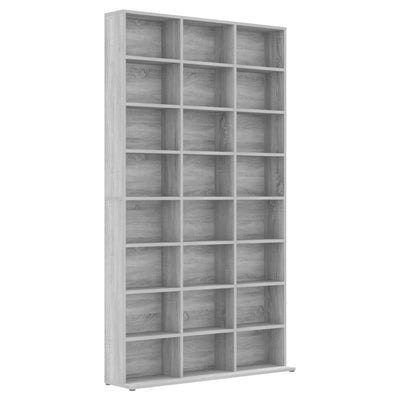 CD-hylly harmaa Sonoma 102x23x177,5 cm tekninen puu