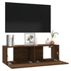 TV-seinäkaappi ruskea tammi 100x30x30 cm tekninen puu