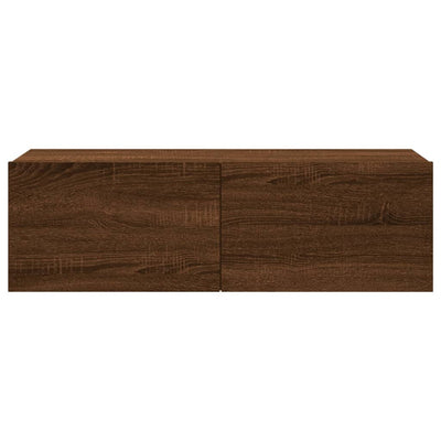 TV-seinäkaappi ruskea tammi 100x30x30 cm tekninen puu