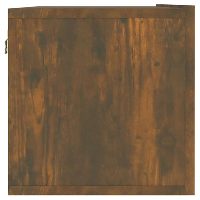 TV-seinäkaappi savutammi 120x30x30 cm tekninen puu