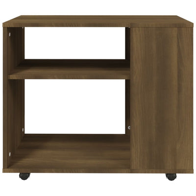 Sivupöytä ruskea tammi 70x35x55 cm tekninen puu