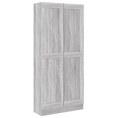 Kirjakaappi harmaa Sonoma 82,5x30,5x185,5 cm tekninen puu