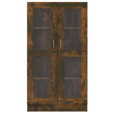 Vitriinikaappi savutammi 82,5x30,5x150 cm tekninen puu