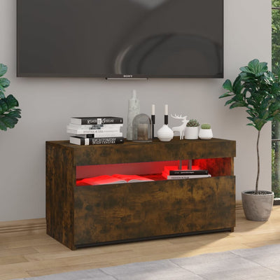 TV-taso LED-valoilla savutammi 75x35x40 cm