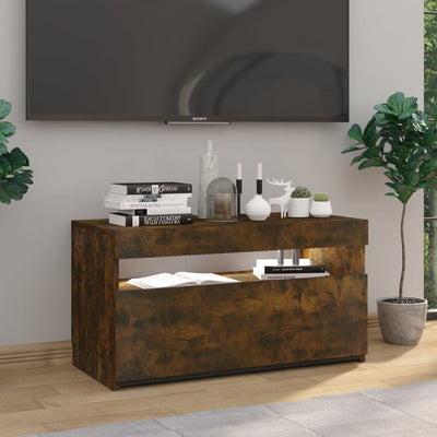 TV-taso LED-valoilla savutammi 75x35x40 cm