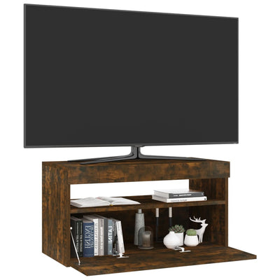 TV-taso LED-valoilla savutammi 75x35x40 cm