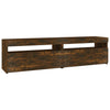 TV-taso LED-valoilla 2 kpl savutammi 75x35x40 cm