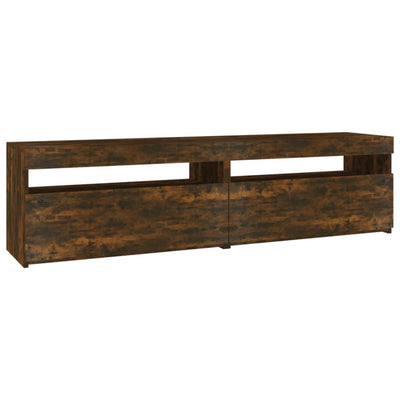 TV-taso LED-valoilla 2 kpl savutammi 75x35x40 cm